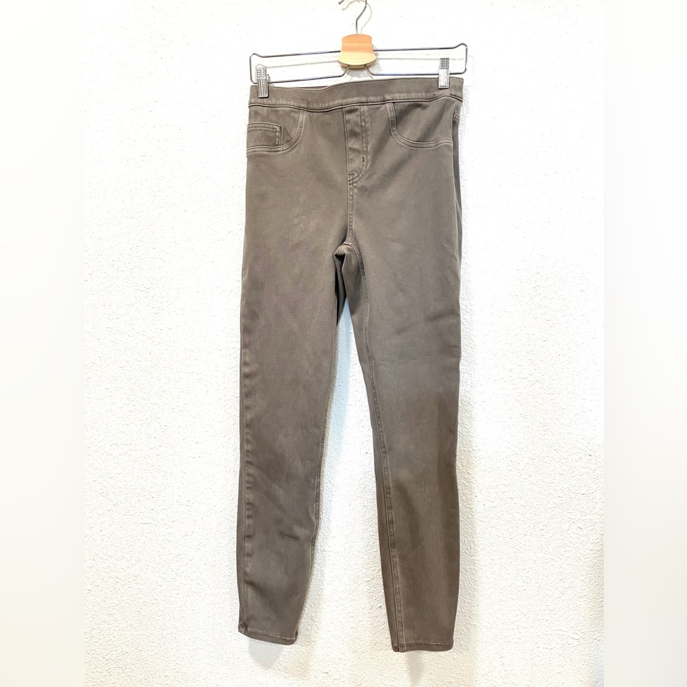 Spanx Jean-ish Ankle Leggings Size Med Twill Earthy Taupe 20018R  Pull On Pants
